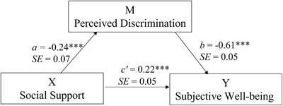 Social Support and Subjective Well-Being in Chinese Parents of Children With Autism Spectrum Disorder: The Mediating Role of Perceived Discrimination